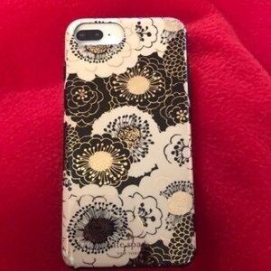 Floral Patterned Phone Case - Black and White